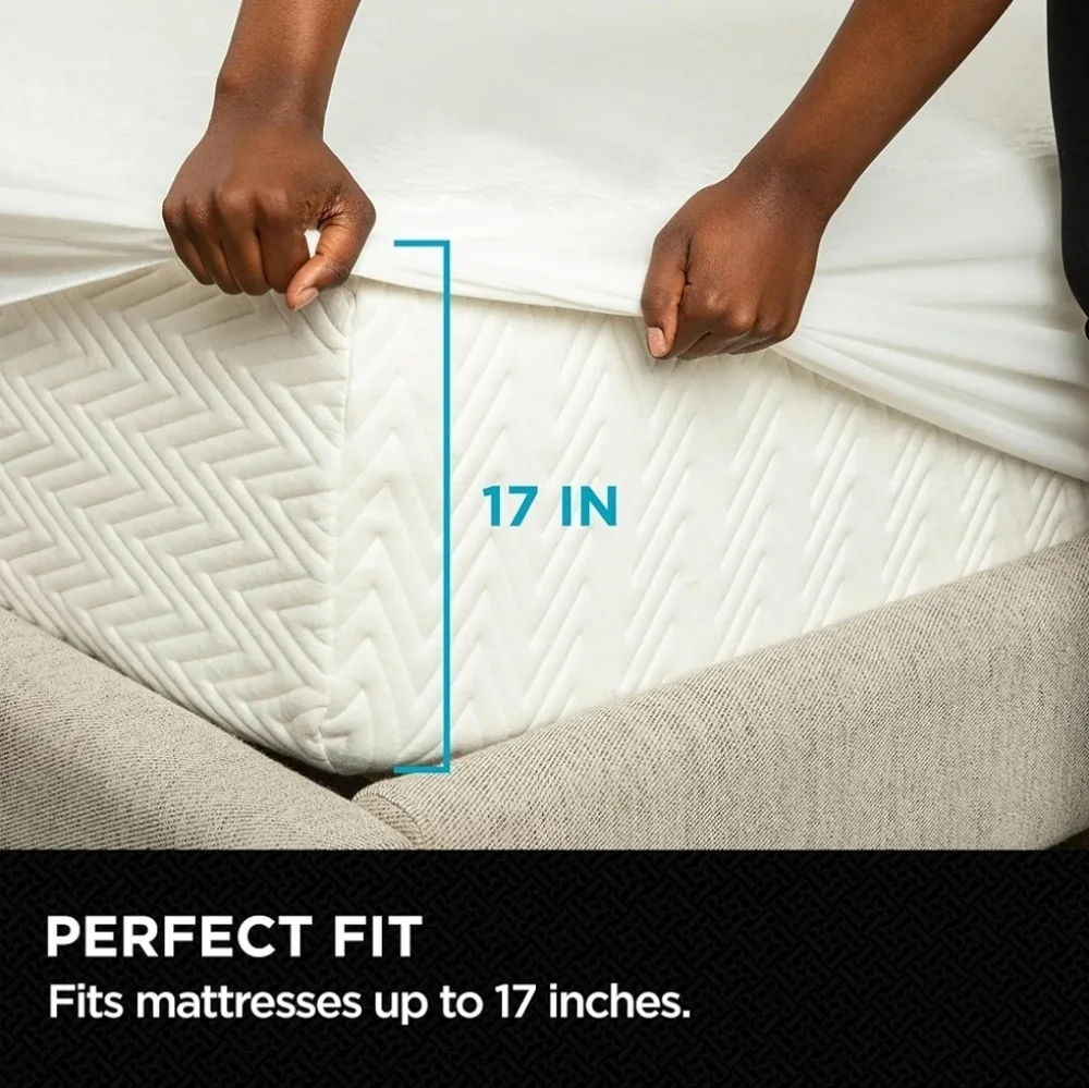 Brookstone Ultimate Mattress Protector Cool Touch Waterproof Cover Twin Size NEW